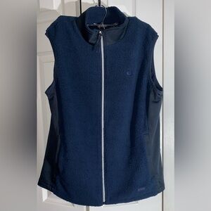 Abacus Dark Navy Fleece Women’s Vest NWT Golf Outdoor L AA19